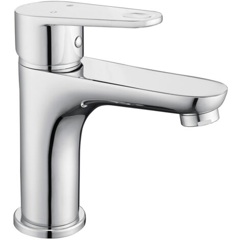 Grifo de Lavabo Cromado de Acero Inoxidable para Baño, Doble Vía, Mezclador para Lavabo Moderno