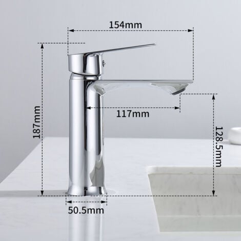 Rubinetto Bagno Lavabo Miscelatore Lavabo Acciaio Inossidabile Rubinetti Bagno Monocomando Fredda e Calda Regolabile