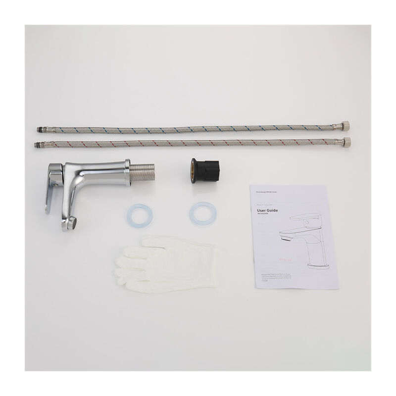 Anzzi Einhand-Waschbeckenarmatur – Einloch, Mattschwarz & Gebürstetes Nickel, 1,2 GPM, Mit Pop-Up-Ablauf