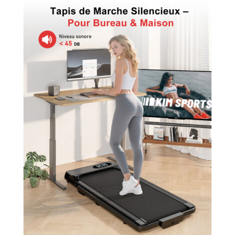 Tapis De Course Électrique 2 En 1 Avec Écran LED - Tapis De Marche Pliable 100kg, Vitesse 1-12km/h, Télécommande