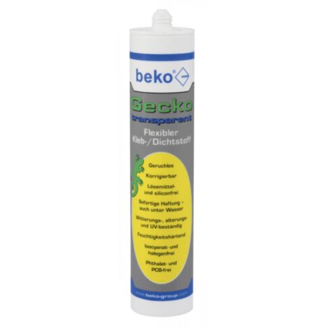 Beko Gecko Flexibler Klebstoff Dichtstoff transparent 290 ml geruchlos 245 310 0