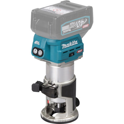Makita – Akku-Multifunktionsfräse 40V RT001GZ10 – Staubarm mit AWS-Schnittstelle – Drehzahl 10.000-31.000/min – Für Hartholz und Teak (1/10)