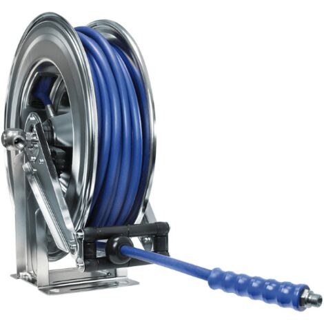 Enrouleur automatique équipé 300 bar - 20 mètres - 1/2"F - 3/8"M inox (1/5)