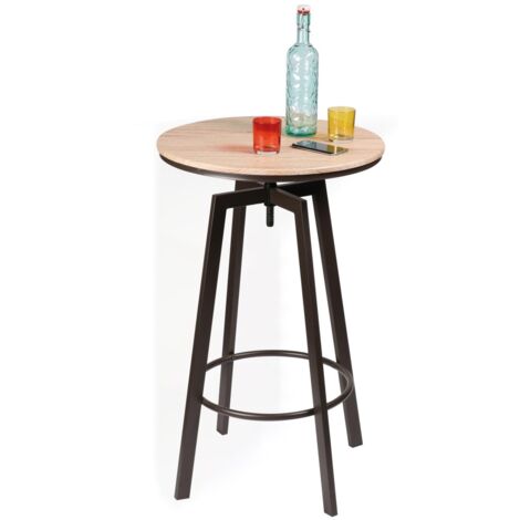 Bar höhenverstellbar Kollektion DARYL – Vintage-Stil, Maße 60x60x101 cm (1/2)