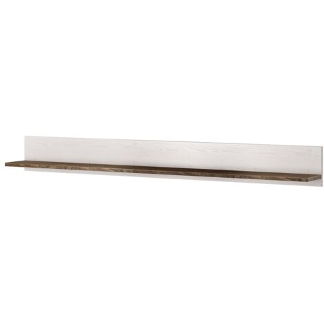 Wandregal in Weiß mit Holz- und Eicheneffekt. Kollektion SANTIAGO. (1/3)