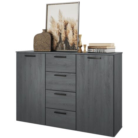 Design-Kommode mit 2 Türen und 4 Schubladen 130cm. Kollektion FLOYD in ...