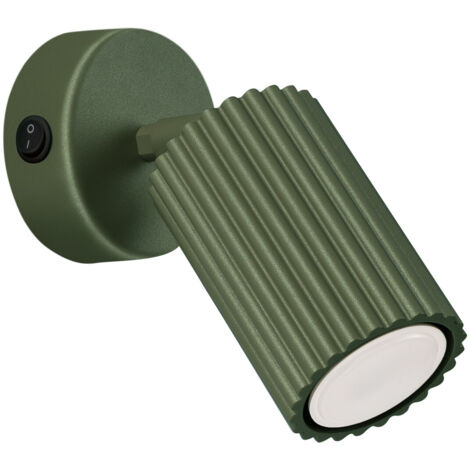 SOLLUX SL.1617 KARBON Aplique Verde Oliva Con Interruptor - ref: SL.1617