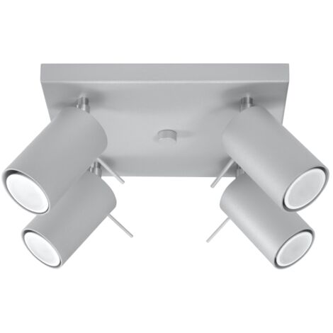 Lámparas de techo Ring gris acero 4xGU10  25cm Sollux (1/5)