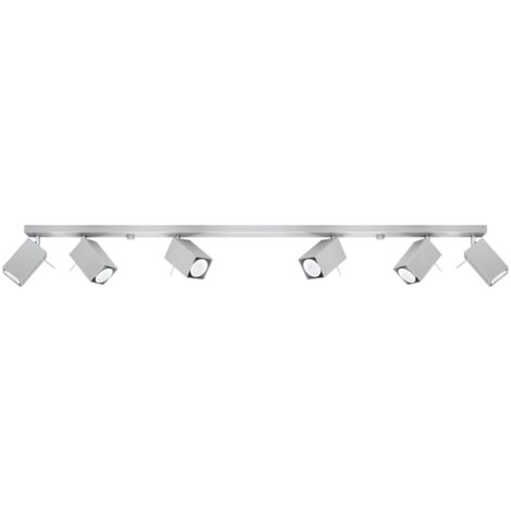 Lámparas de techo Merida gris acero 6xGU10  118cm Sollux (1/5)