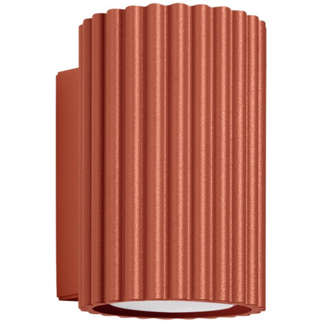 Lámpara de pared Karbon ocre rojo aluminio 1xGU10  6.5cm Sollux