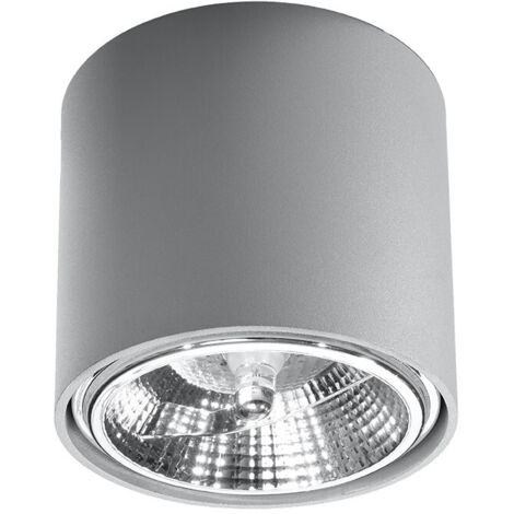 Lámparas de techo Tiube gris aluminio 1xGU10/ES111  12cm Sollux