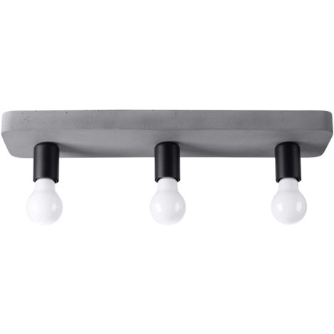 Lámparas de techo Tavo gris concreto 3xE27 55cm Sollux