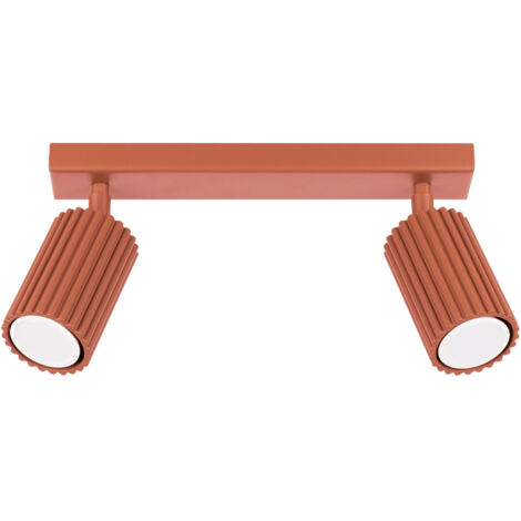 Lámpara de techo Karbon ocre rojo aluminio 2xGU10  30cm Sollux