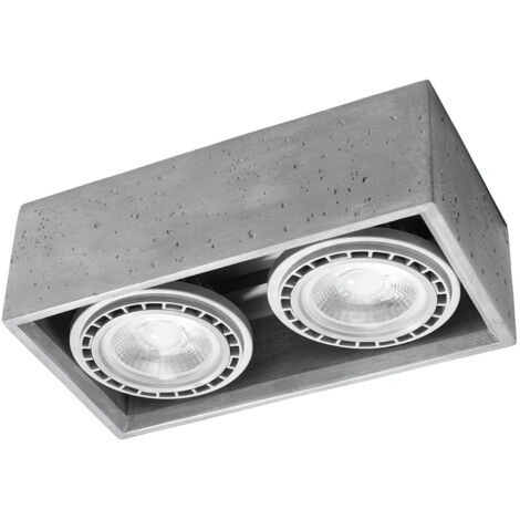 Lámparas de techo Quatro gris concreto 2xGU10/ES111  27cm Sollux