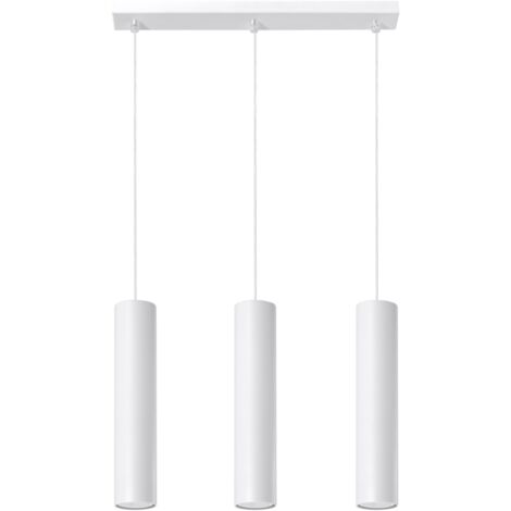 Lámparas colgantes Lagos blanco acero 3xGU10  45cm Sollux
