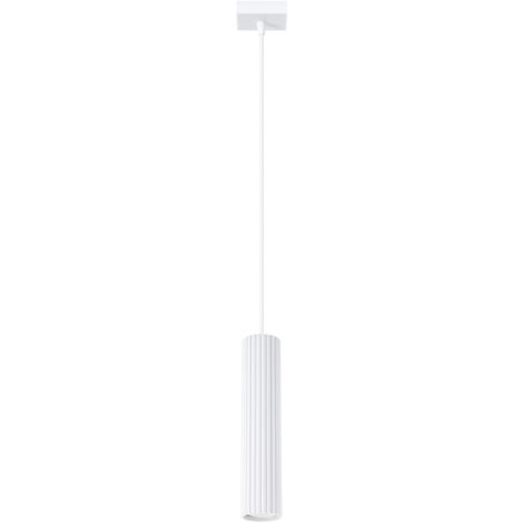 Lámpara colgante Karbon blanco aluminio 1xGU10  8cm Sollux