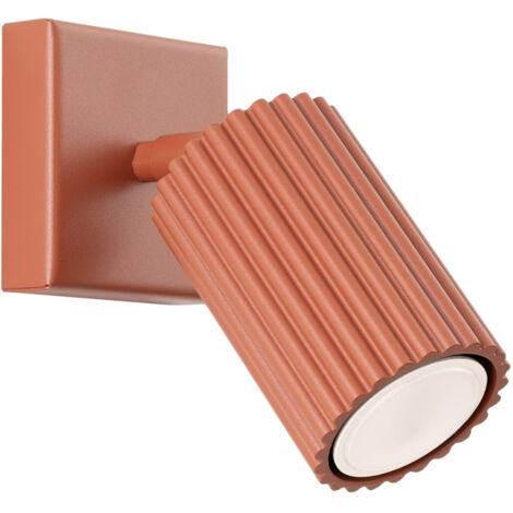 Lámpara de pared Karbon ocre rojo aluminio 1xGU10  8cm Sollux