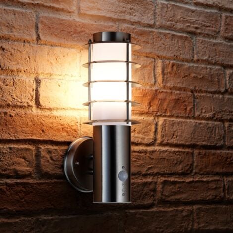 Auraglow Stainless Steel Pir Infrared Motion Sensor Outdoor Led Wall Light Warm White