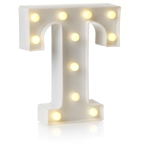 Auraglow LED Alphabet Light Up Letter - T