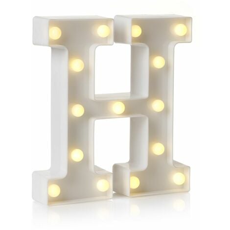 Auraglow LED Alphabet Light Up Letter - H