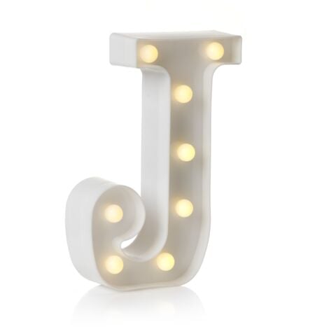 Auraglow LED Alphabet Light Up Letter - J