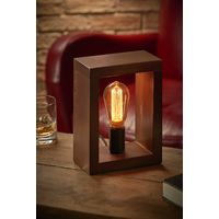 Auraglow Mysa Contemporary Modern Minimalist Feature Frame Table, Desk or Bedside Lamp/Light - with ST64 LED Bulb [Energy Class A]