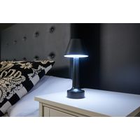 Auraglow Black Aluminium Rechargeable Remote-Controlled Colour Changing Dimmable LED Table Lamp – Perfect for Bedside Tables, Coffee Tables, Hotels and Restaurants