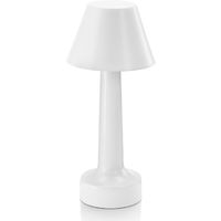 Auraglow White Aluminium Rechargeable Remote-Controlled Colour Changing Dimmable LED Table Lamp – Perfect for Bedside Tables, Coffee Tables, Hotels and Restaurants