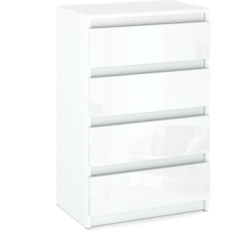 Commode 3 tiroirs Athena chambre a coucher blanc