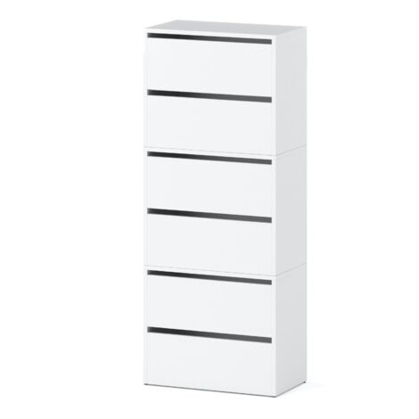 Meuble  chaussures HIT - 150 cm - Blanc mat - Pratique et élégant - Gain de place