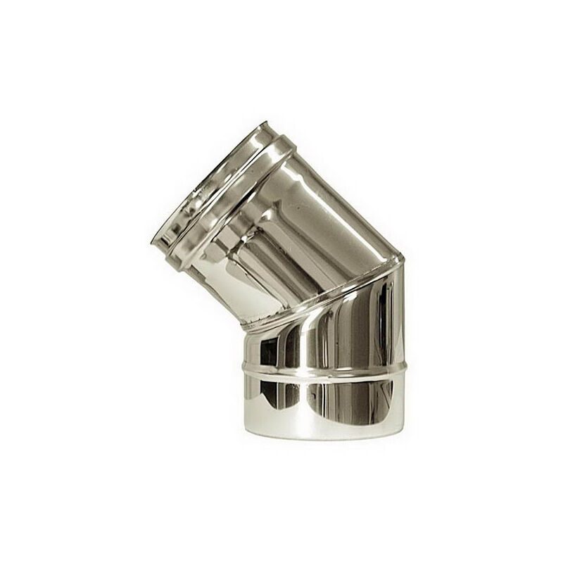 Cheminee courbe 45 conduit de cheminee DN 140 tuyau acier inoxydable 316