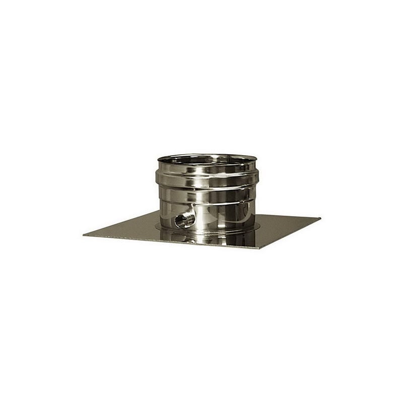 Cheminee Plaque avec drainage ferme conduit de fumee DN 150 tuyau en acier inoxydable 316