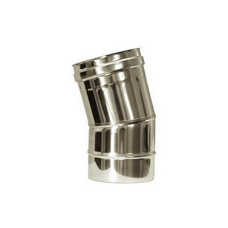 Cheminee courbe 15 conduit de cheminee DN 180 tuyau acier inoxydable 316