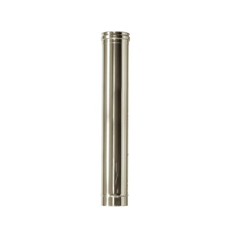 Conduit De Fumée Double Paroi Inox DN 150/200 - Longueur 0,5 Mètre - Acier 316 - Pour Cheminée, Poêle - Certifié CE