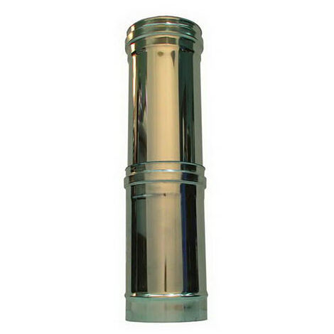 MBM – Conduit de fumée télescopique DN 100 – Tube en acier inoxydable 316 – Longueur ajustable 55 à 94 cm – Résistant à 600°C