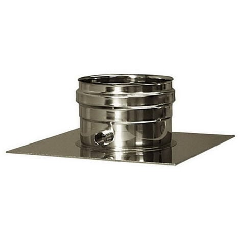 Cheminee Plaque avec drainage ferme conduit de fumee DN 150 tuyau en acier inoxydable 316