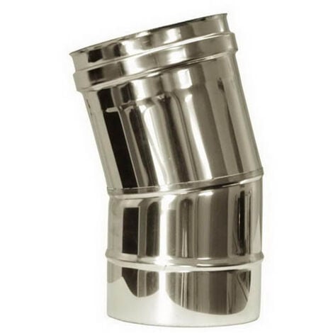 Cheminee courbe 15 conduit de cheminee DN 180 tuyau acier inoxydable 316