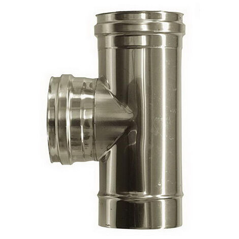 MBM – Raccord T 90 femelle conduit d’évacuation DN 180 – Acier inoxydable 316 – Résistance à la corrosion – Soudage TIG sans apport de matière