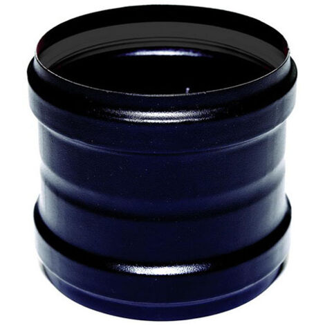 MBM – Douille femelle/femelle DN 100 – Tube noir en acier émaillé 600°C – Raccord fumisterie pour poêle à granulés – Conforme UNI EN 1856-2