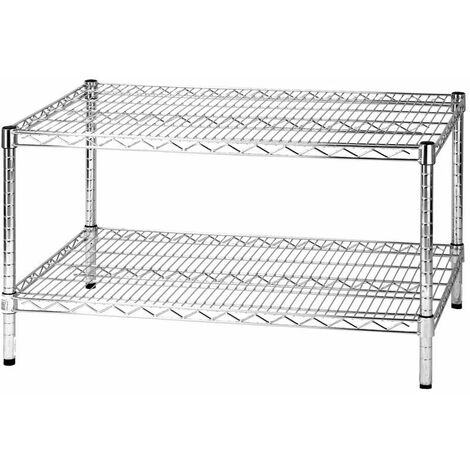 Archimede étagère métallique etagère 2 tablettes cm 61 x 91 x h. 50 cuisine salle de bains garage placard