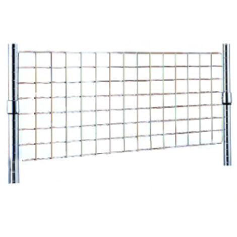 Archimede étagère métallique grille de fond horizontale en fil d'acier chromé cm 90 x h. 35 cuisine salle de bains garage placard