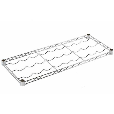 Archimede étagère métallique tablette porte bouteilles cm 36 x 61 (6 bouteilles) cuisine salle de bains garage placard