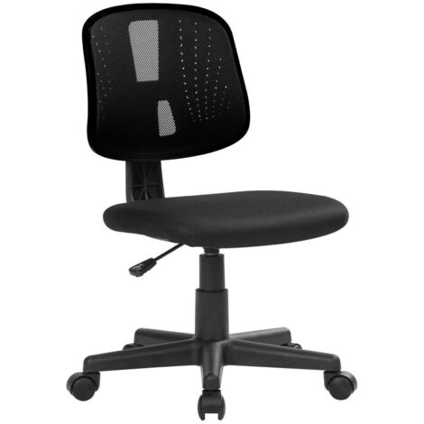 Seattle chaise de bureau maille sans accoudoirs - noir (1/3)
