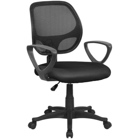 Atlanta chaise de bureau maille - noir (1/3)