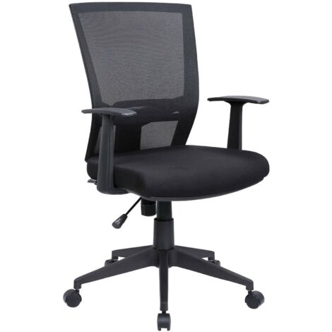 New orleans chaise de bureau maille - noir (1/3)