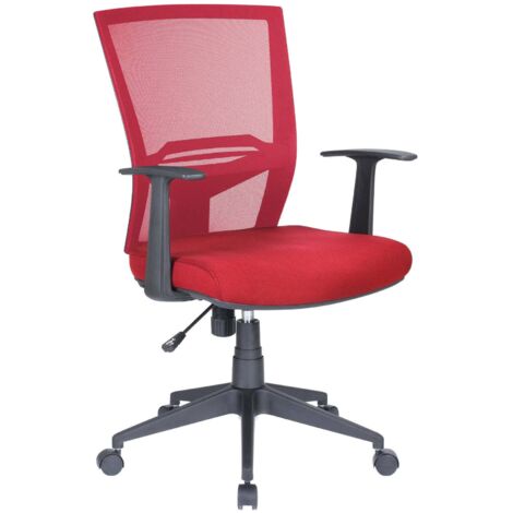 New orleans chaise de bureau maille - rouge (1/3)