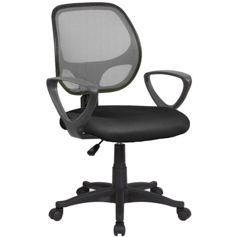 Chaise à roulettes - Fauteuil de bureau noir (1/3)