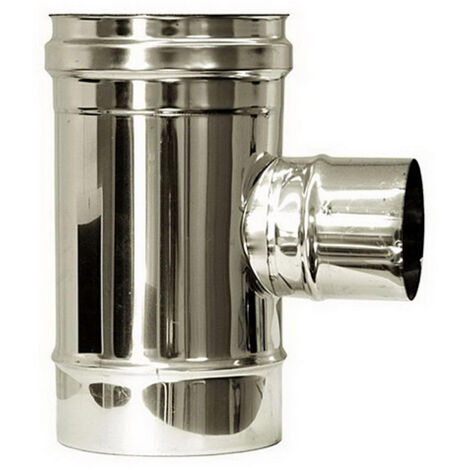 Cheminee Raccord T 90 reduit DN 80 conduit de cheminee DN 230 tuyau en acier inoxydable 316