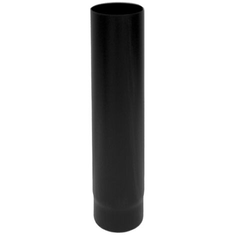 MBM – Tuyau de fumée DN 125 – Longueur 1 m – Acier au carbone émaillé noir – Résistance 600 °C – Fabriqué en Italie