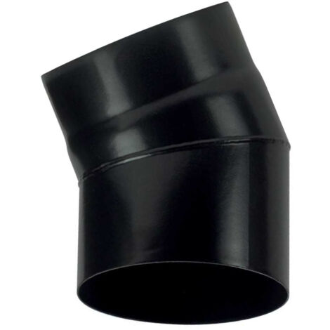 MBM – Coude 30 DN 125 – Acier noir émaillé – Température 600 °C – Raccord fumisterie pour poêle à bois – Résistant à la corrosion